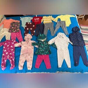 Toddler Girls 9 mos (a few 6/9 mos) Outfits Bundle